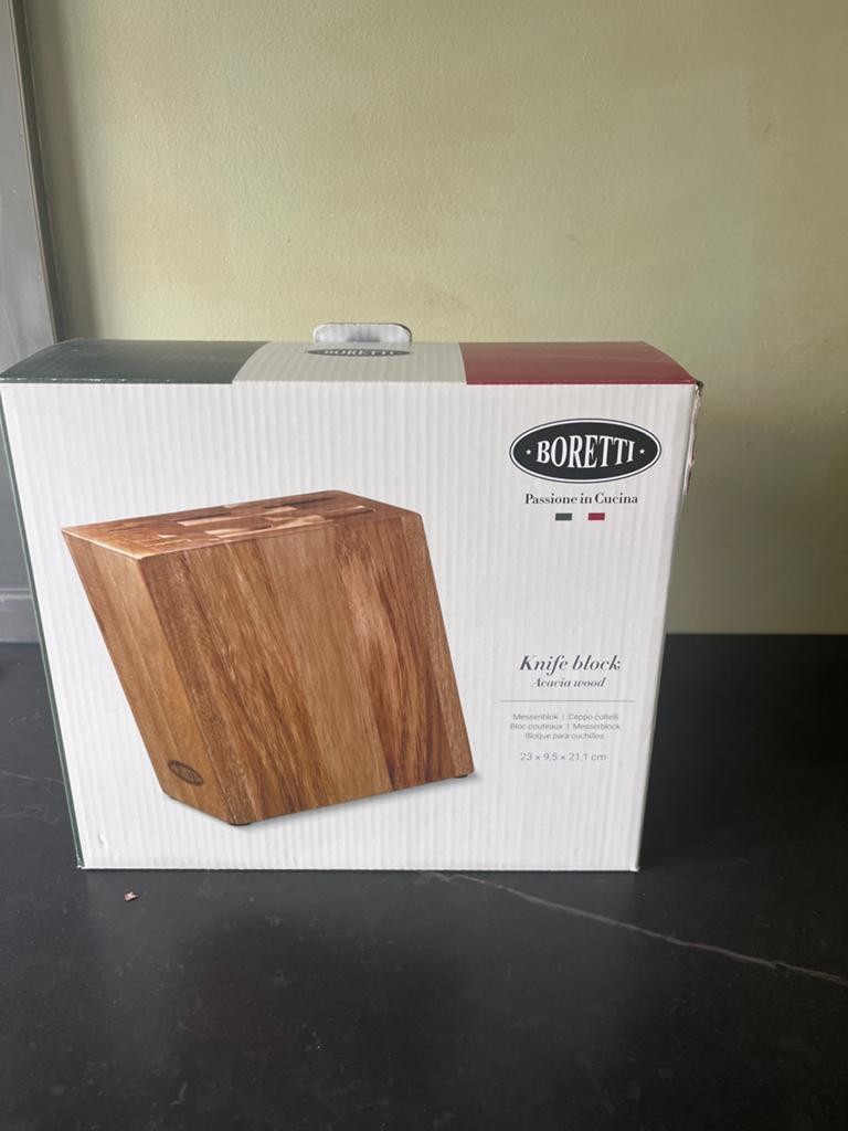 Boretti Messenblok Acaciahout - Nieuw in doos, Ophalen of Verzenden, Nieuw