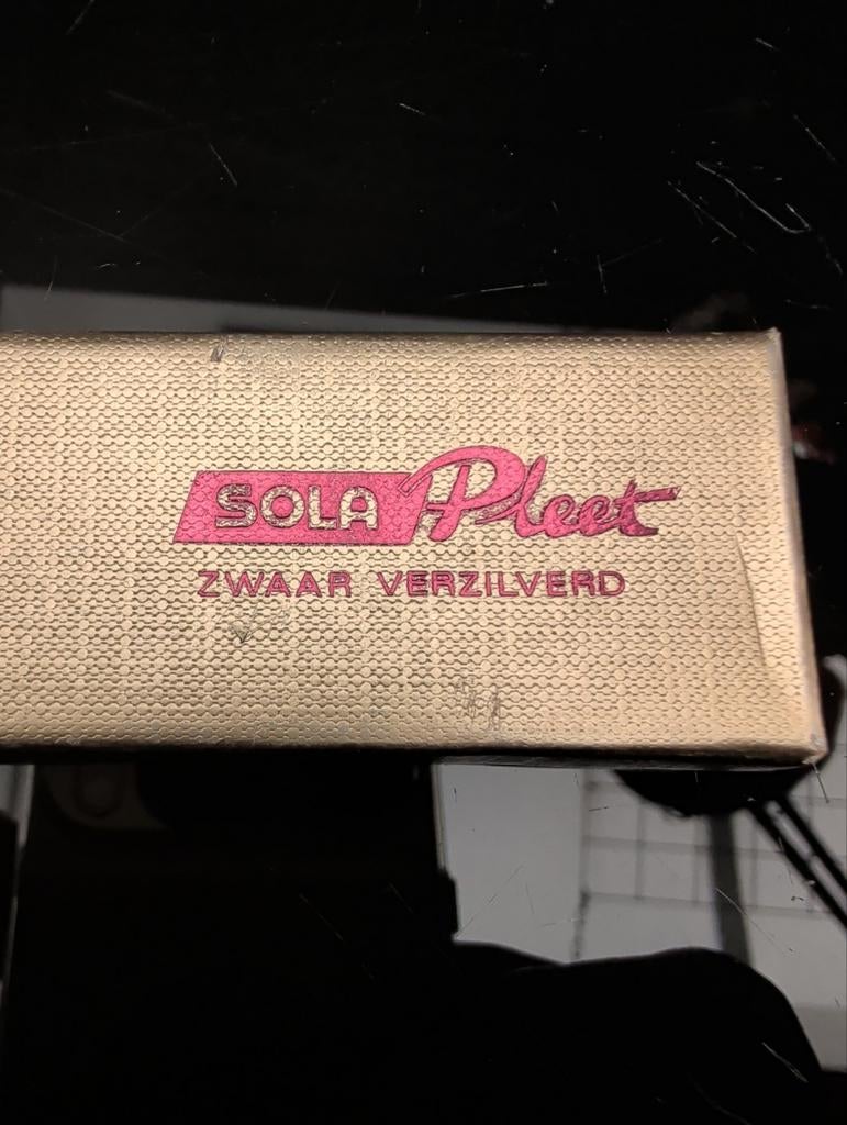 Sola Pleet Zwaar Verzilverd Lepeltje in Doosje, Ophalen of Verzenden