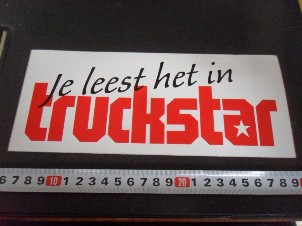 sticker Je leest het in TRUCKSTAR  *, Ophalen of Verzenden, Zo goed als nieuw