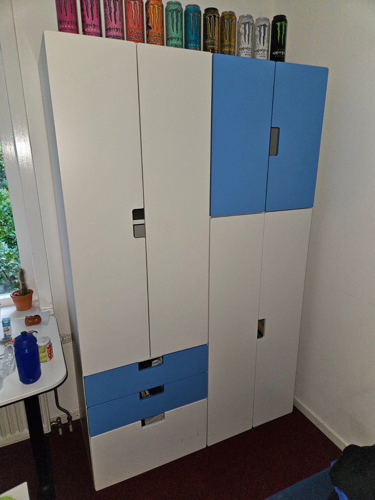 Ikea Kinderkast Wit/Blauw, Ophalen, Gebruikt, Kast, 50 tot 70 cm