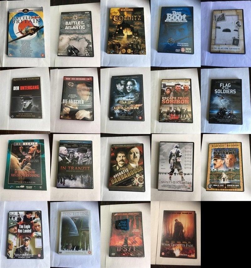 tweede wereld 2e oorlog dvd (19 stuks) klassiekers PER STUK, Alle leeftijden, Ophalen of Verzenden, Zo goed als nieuw, Oorlog