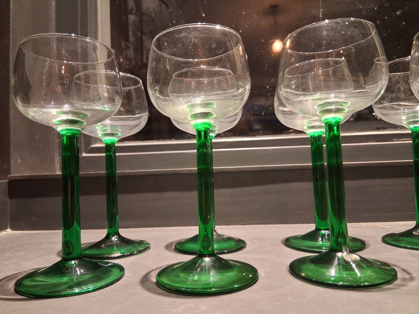 vintage Luminarc France wijnglazen 9 stuk, Ophalen, Zo goed als nieuw, Overige typen