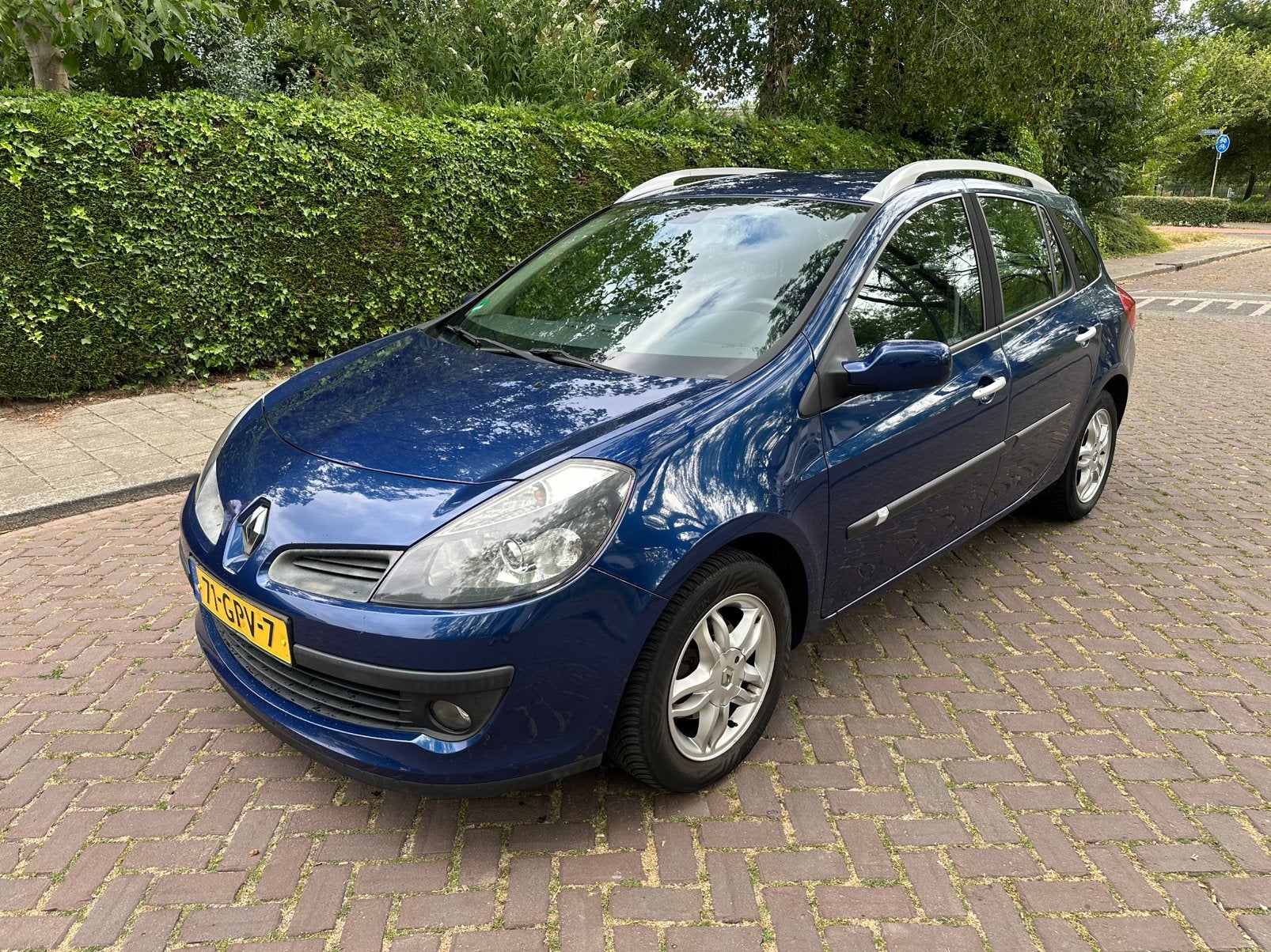 Renault Clio 1.2 TCE 100 Estate 2008 Blauw, Auto's, Renault, Voorwielaandrijving, Zwart, 4 cilinders, 1095 kg