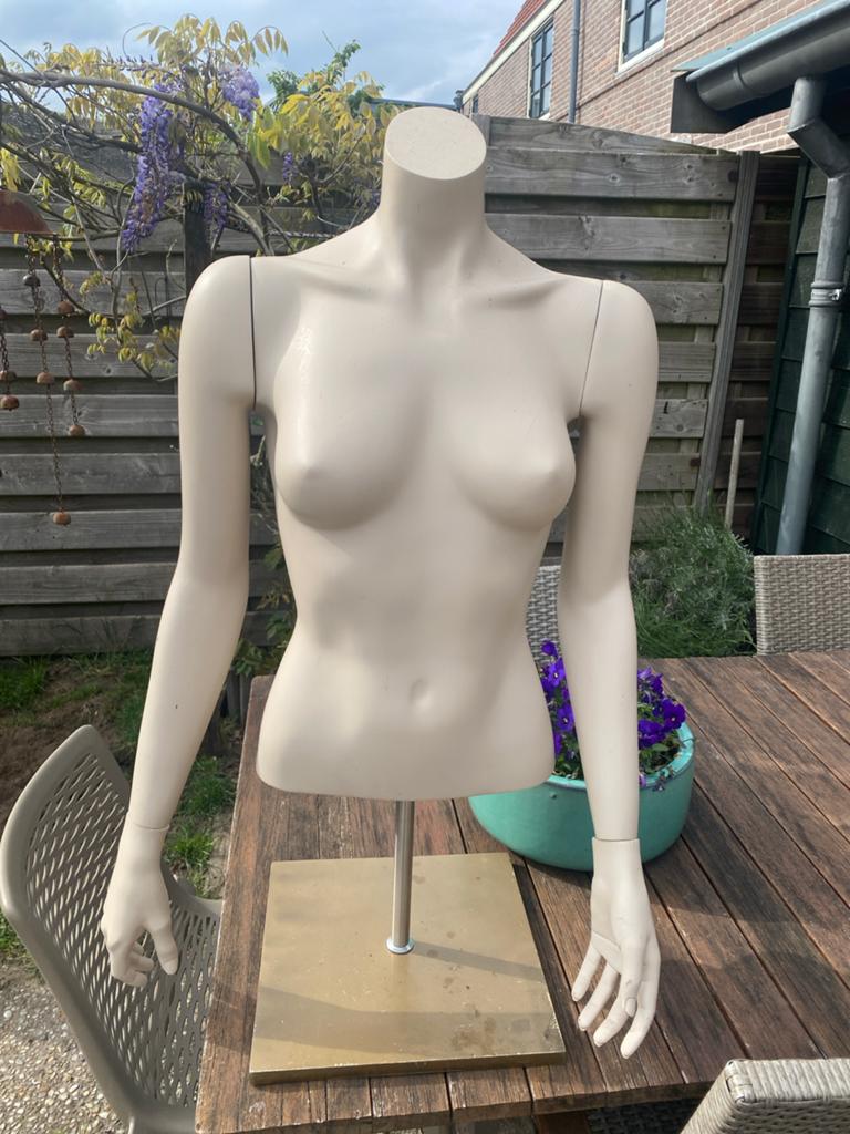 Torso paspop op standaard - Etalagepop, Ophalen of Verzenden, Gebruikt