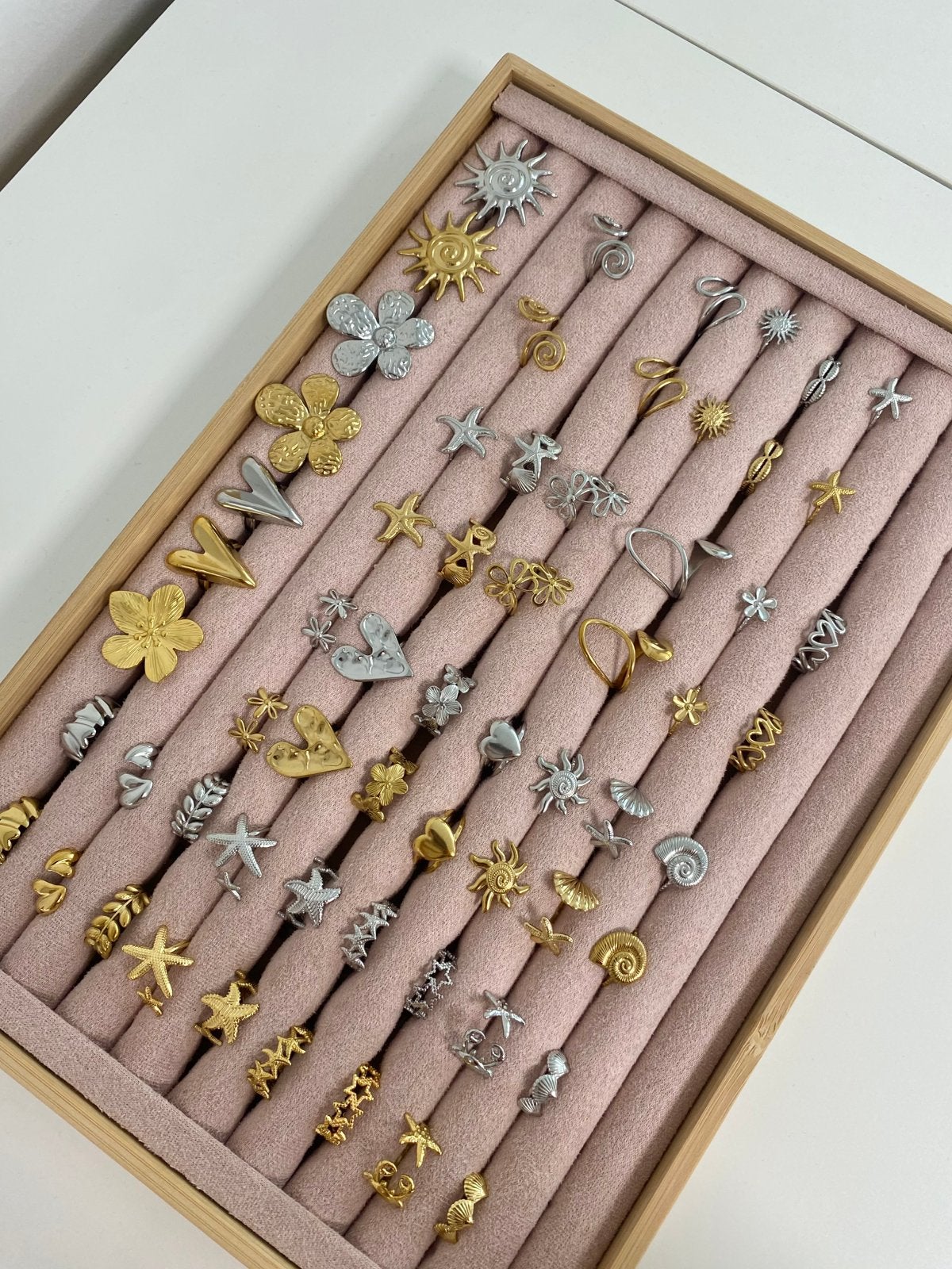 Ringen display bord roze | Sieraden displays webshop NIEUW, Ophalen of Verzenden, Nieuw, Zilver, Overige materialen