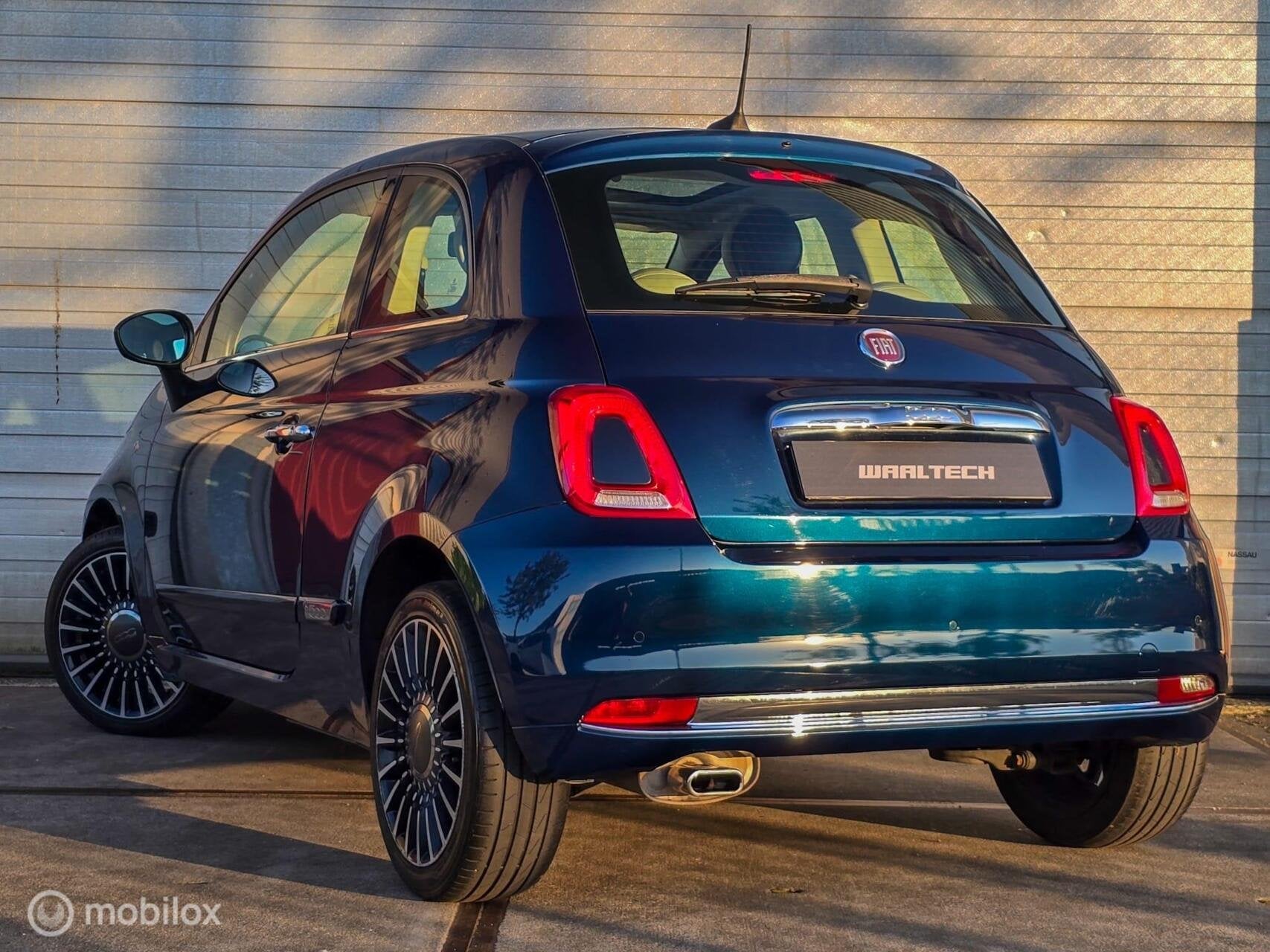 Fiat 500 1.2 Lounge Cruise Pano Pdc Climate, Voorwielaandrijving, Gebruikt, 4 cilinders, Leder en Stof