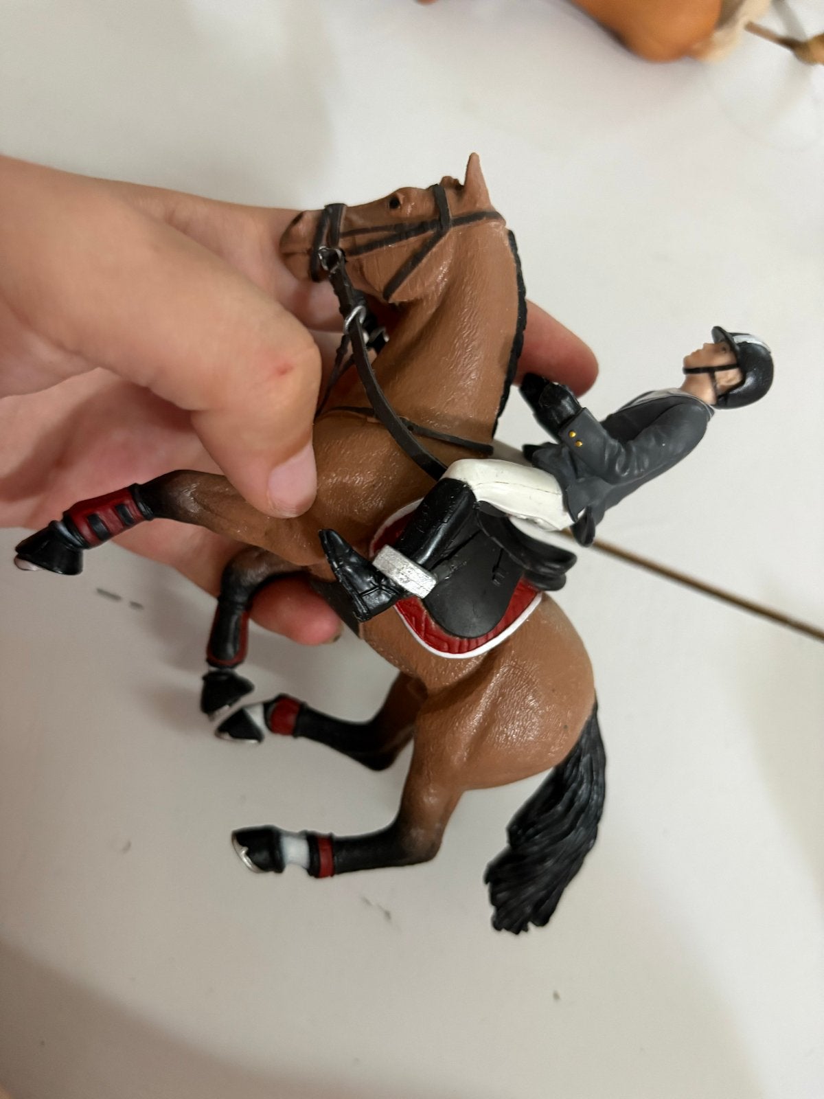 Schleich paard met ruiter in goede staat, Verzenden, Zo goed als nieuw, Jongen of Meisje