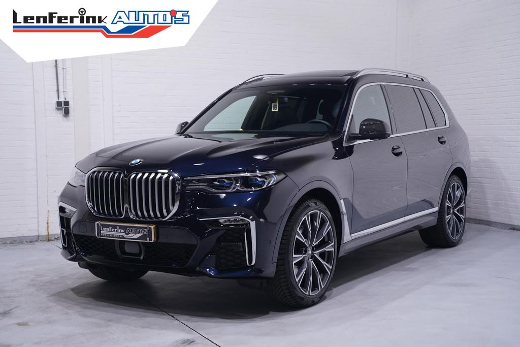 BMW X7 xDrive40i M Sport NAP M Stoelen Carbon spiegels Leder, Auto's, Gebruikt, 7 stoelen, Zwart, Vierwielaandrijving