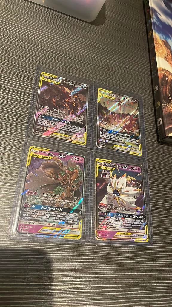 4 x Tag Team pokemon kaarten umbreon, espeon etc, Verzenden, Zo goed als nieuw