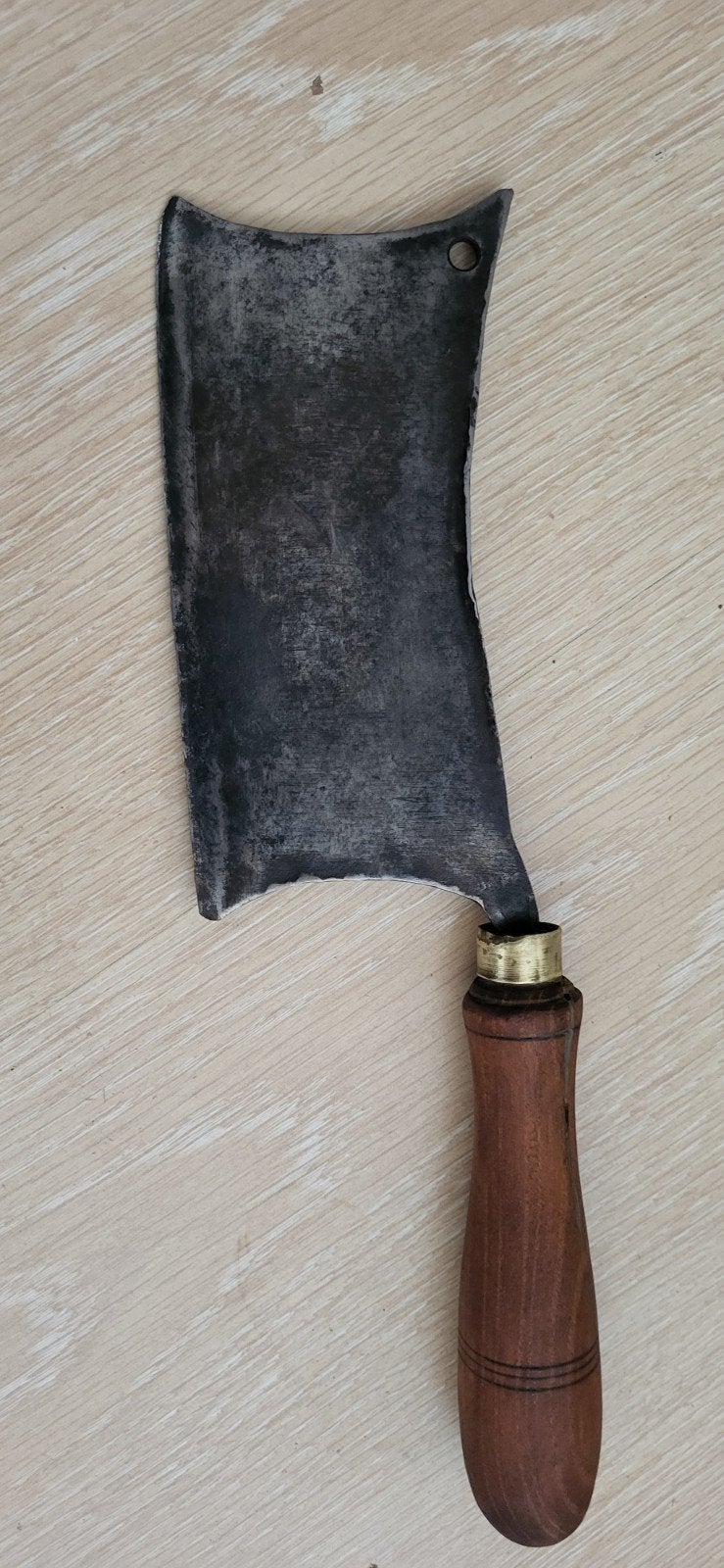 Mooi oud slagers hakmes - Vintage keuken gereedschap, Ophalen of Verzenden