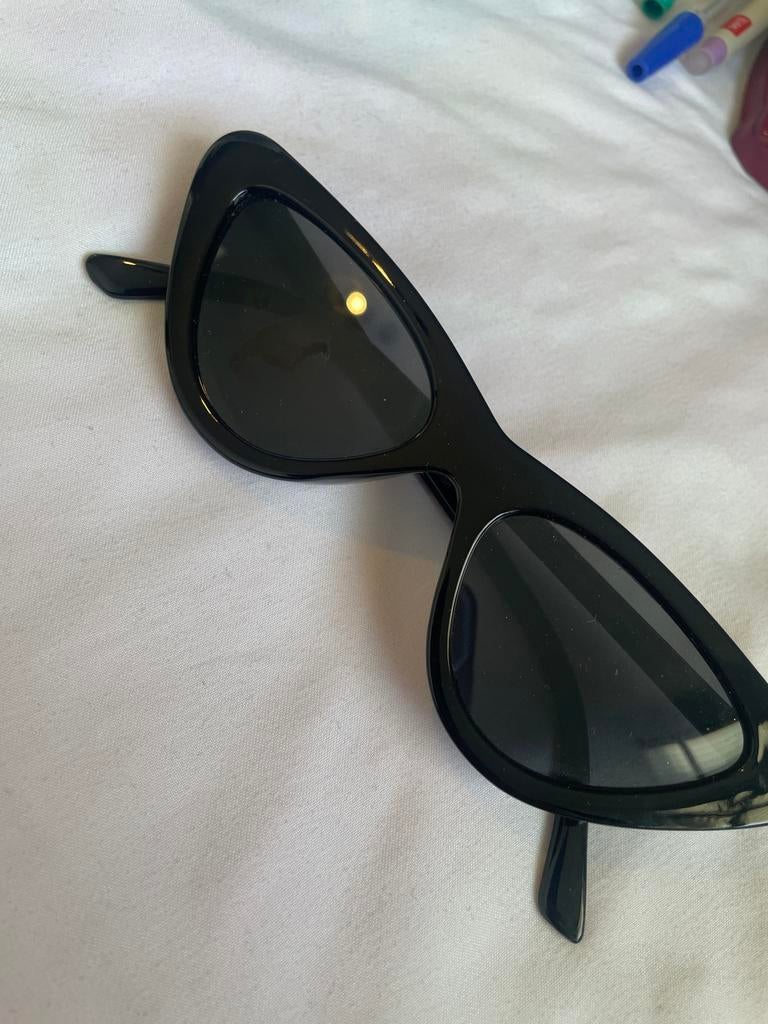 Zwarte Cat-Eye Zonnebril -, Zonnebril, Zwart, Nieuw, Ophalen