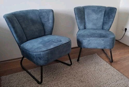 Twee leuke, kleine fauteuils, kleur petrol, Ophalen, Twee, Overige kleuren, Zo goed als nieuw