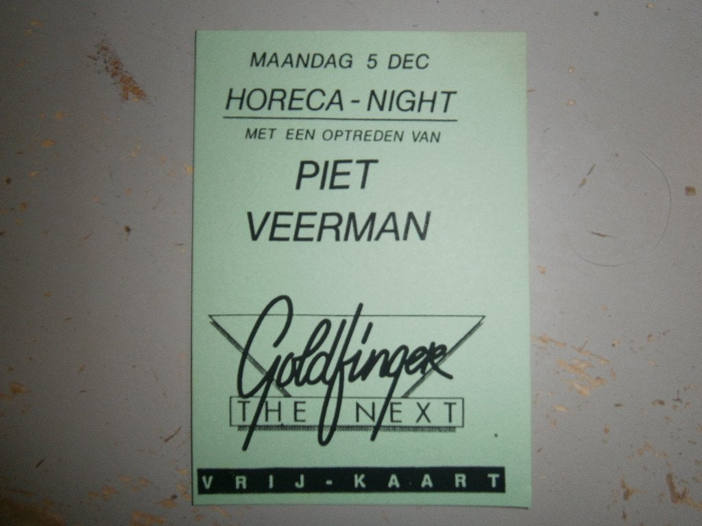 GOLDFINGER THE NEXT - PIET VEERMAN - Vrij-Kaart - 5 Dec 1994, Verzamelen, Ophalen, Rechthoekig Staand, A4 of kleiner, Zo goed als nieuw
