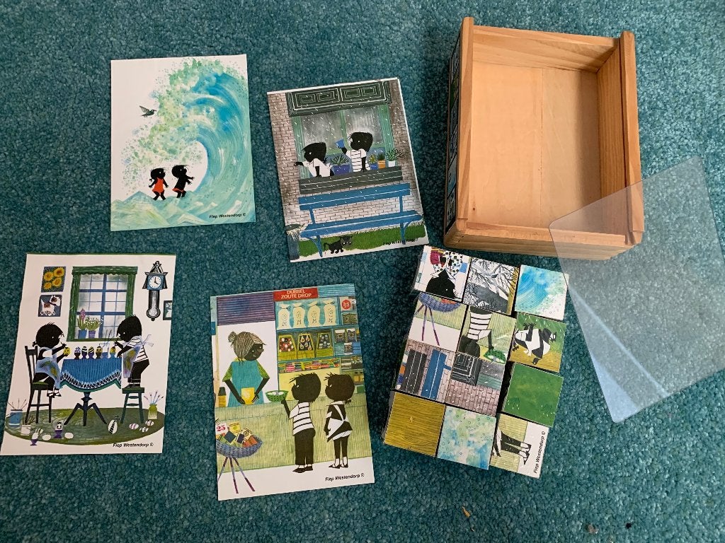 HEMA houten blokkenset puzzel Jip en Janneke, Ophalen of Verzenden, Nieuw, Overige typen