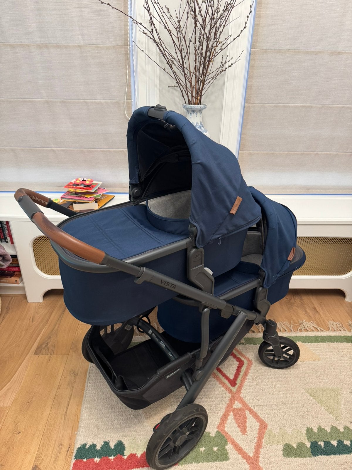 Uppababy Vista 2 tweelingwagen, Ophalen of Verzenden, Zo goed als nieuw, Overige merken