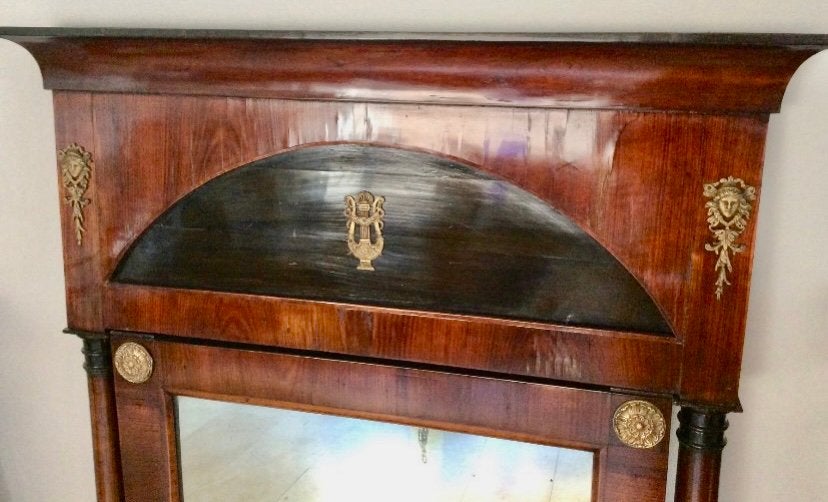 Antieke console kaptafel mahonie met spiegel Empire, Ophalen