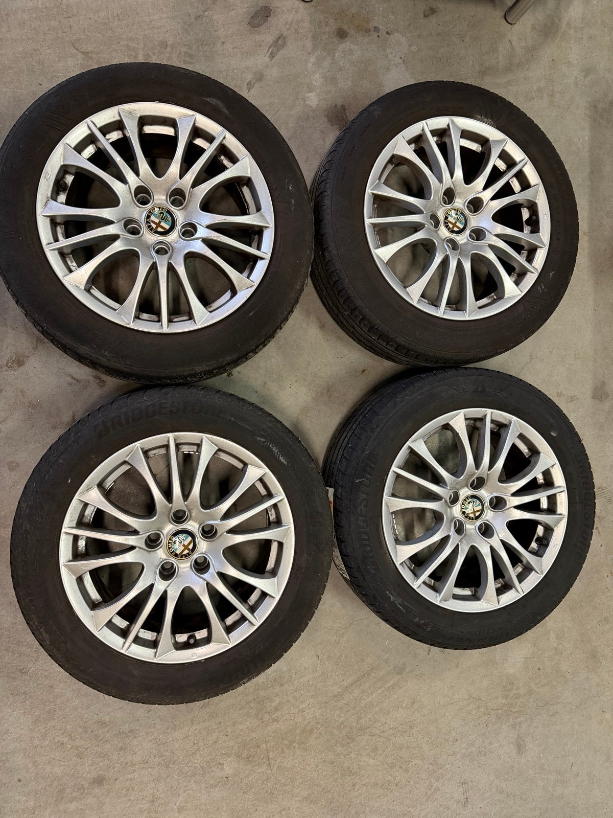 Velgenset 16 inch met Bridgestone banden 205/55/R16, Ophalen, Gebruikt, 16 inch, Banden en Velgen