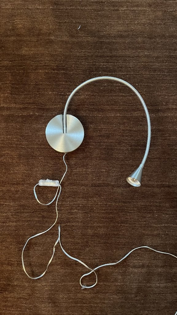 Wandlampje / leeslampje Ikea Chroom, Gebruikt, IKEA, Ophalen of Verzenden, Metaal
