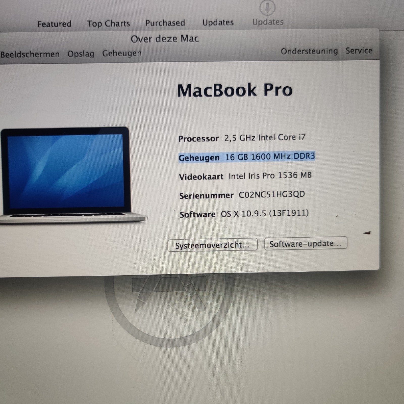 MacBook Pro 15 inch, 16GB RAM, 2.5 GHz i7, 1536MB Iris Pro, Computers en Software, Apple Macbooks, 2 tot 3 Ghz, Zo goed als nieuw