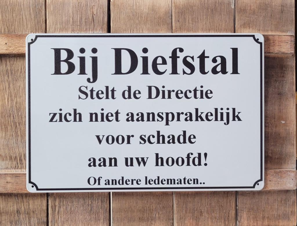 Bij diefstal schade hoofd reclamebord van metaal wandbord, Info@deconoord.nl, Deco Noord, Nieuw, Ophalen of Verzenden
