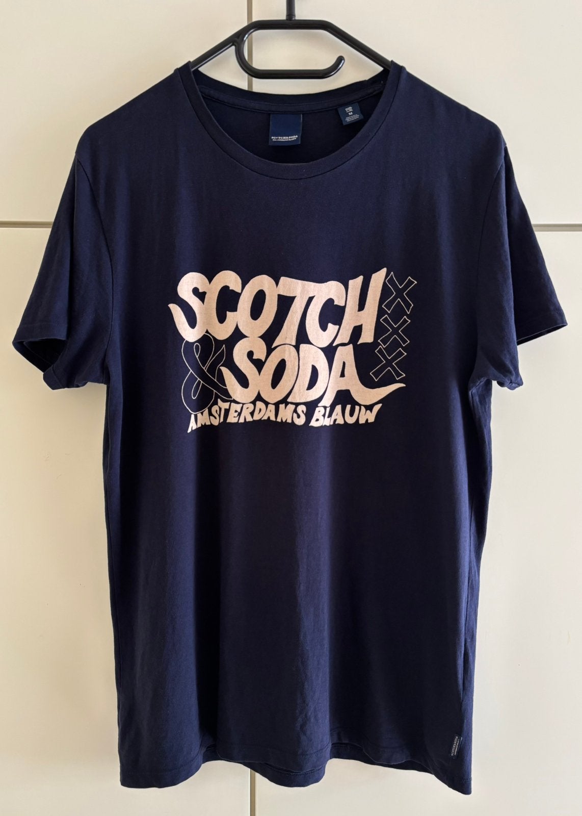 Mooie Scotch & Soda t-shirt - Maat: M, Ophalen of Verzenden, Zo goed als nieuw, Maat 48/50 (M), Blauw