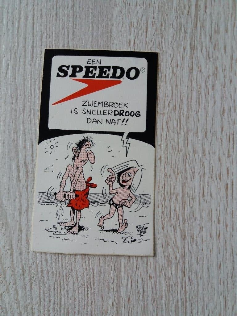 sticker een SPEEDO zwembroek is sneller droog dan nat !!, Ophalen of Verzenden, Zo goed als nieuw, Merk