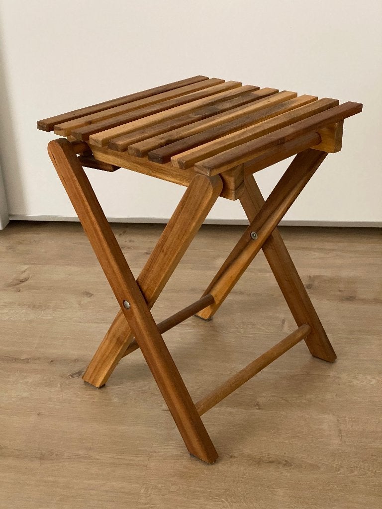 Bijzettafeltje, Ophalen of Verzenden, Gebruikt, Bruin, Hout