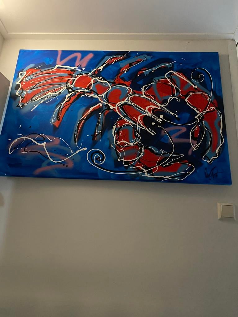 Schilderij Rick Triest (kreeft)., Ophalen