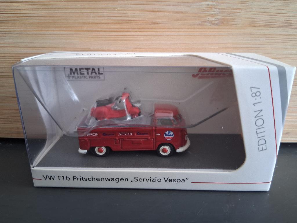 Schuco VW T1b pritschenwagen servicio vespa 1:87, Hobby en Vrije tijd, Modelauto's | 1:87, Ophalen of Verzenden, Nieuw, Auto, Schuco