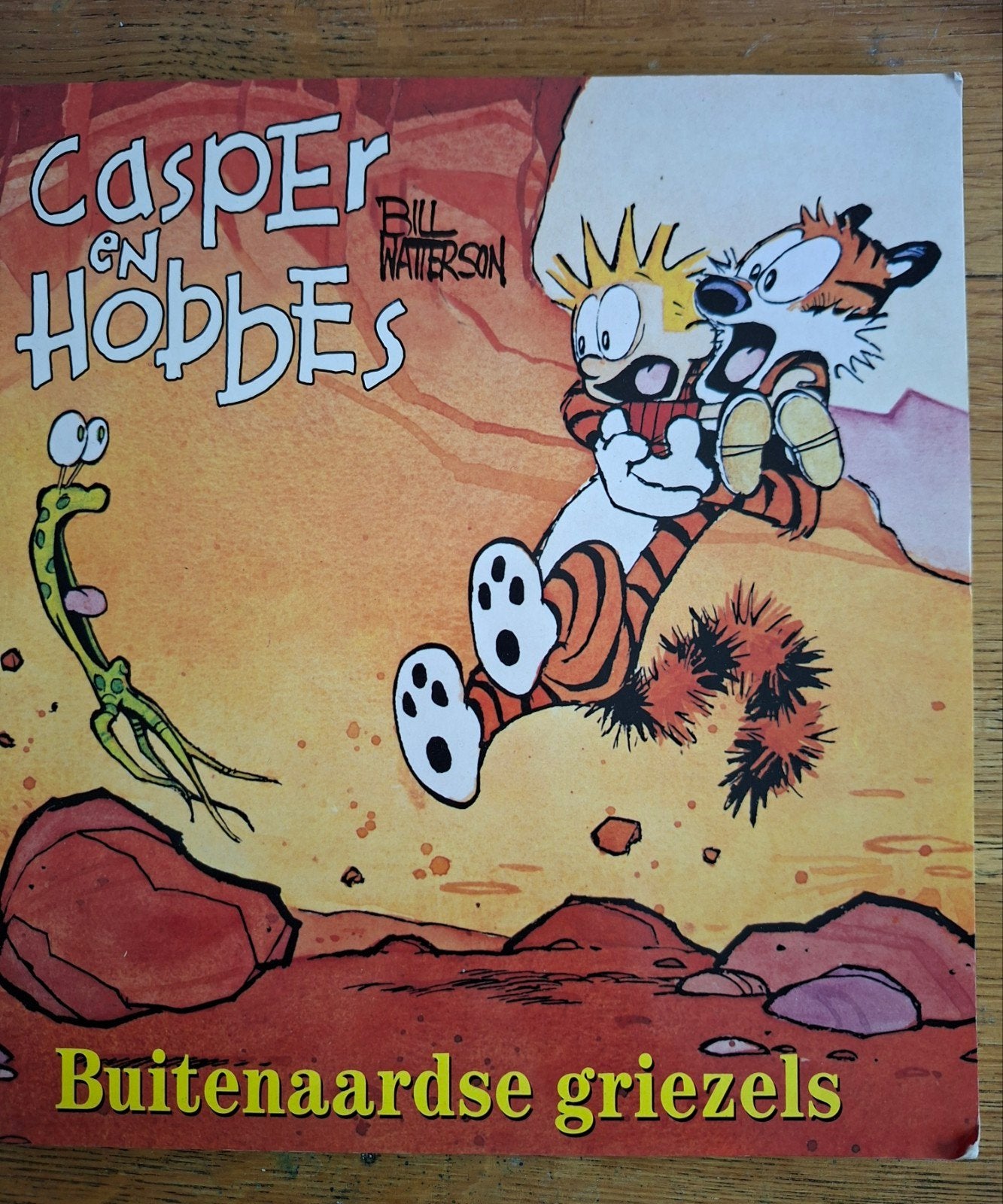 Casper en Hobbes - Buitenaardse Griezels (1990), Eén stripboek, Ophalen of Verzenden, Gelezen, Bill Watterson