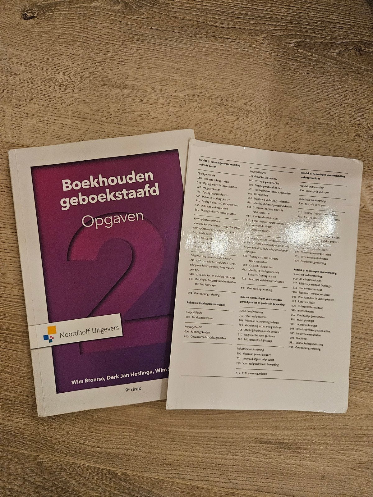 Boekhouden Geboekstaafd Opgaven 2 9e druk, Wim Broerse, Derk Jan Heslinga, Wim van der Meer, Ophalen of Verzenden, Zo goed als nieuw