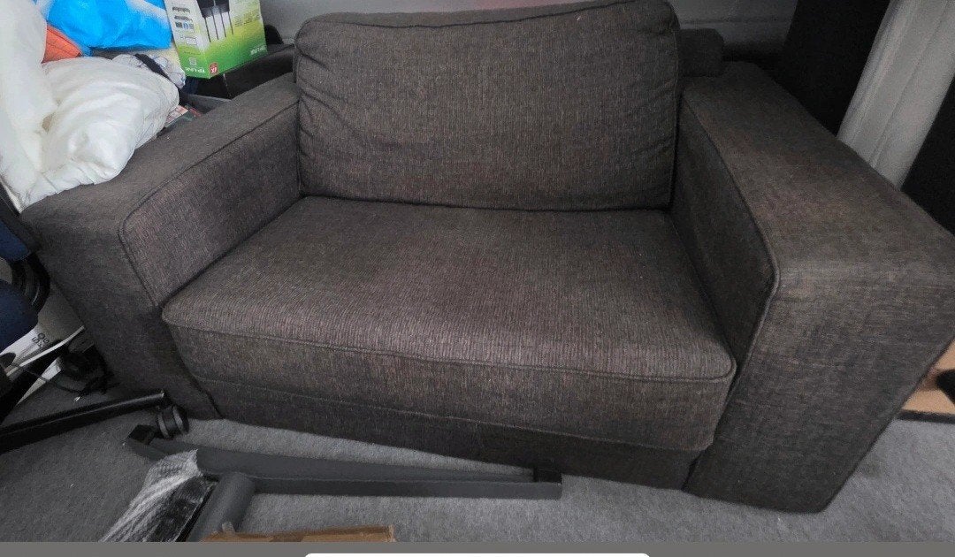 Bank Montèl Lausanne Loveseat - Charcoal, Ophalen, Hout, Gebruikt, Tweepersoons
