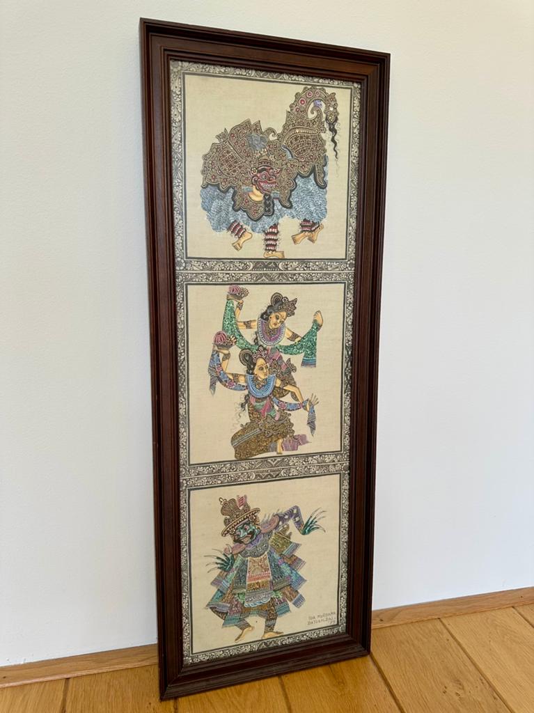 Balinese kunst in lijst, Ophalen, Minder dan 50 cm, Gebruikt, 75 cm of meer