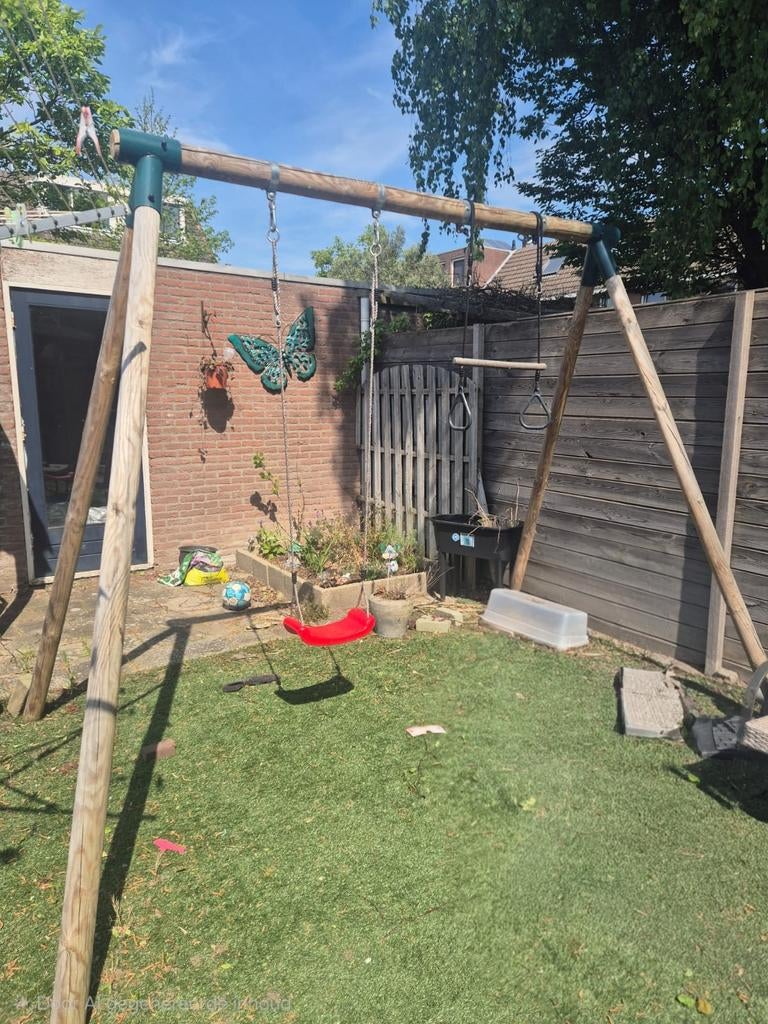 Houten dubbele schommel - 2 jaar oud, Ophalen, Gebruikt, Schommel