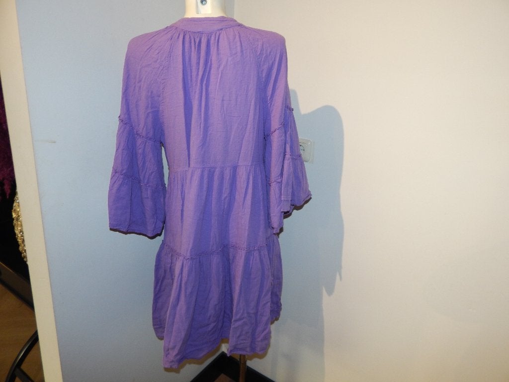 Nema resort wear paarse zomerse jurk uitlopend wijder L, Verzenden, Paars, Maat 42/44 (L), Zo goed als nieuw