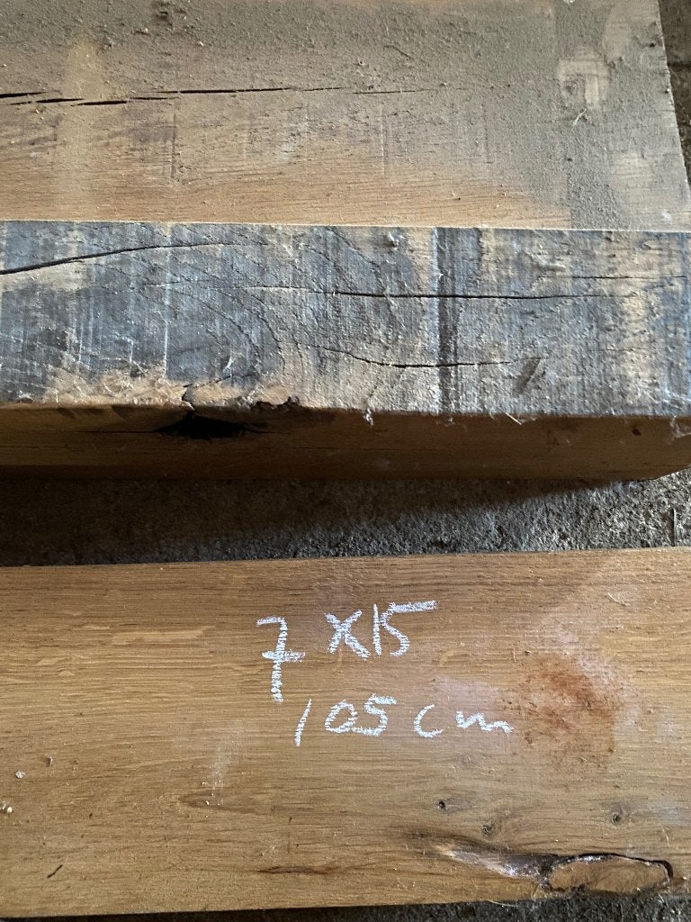 Eiken Balken, Doe-het-zelf en Verbouw, Ophalen, Eiken, Zo goed als nieuw, 50 mm of meer