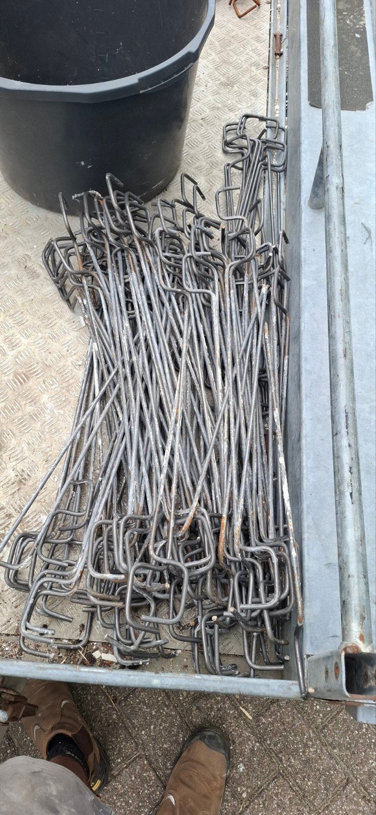 Fundering bekisting haken, Ophalen