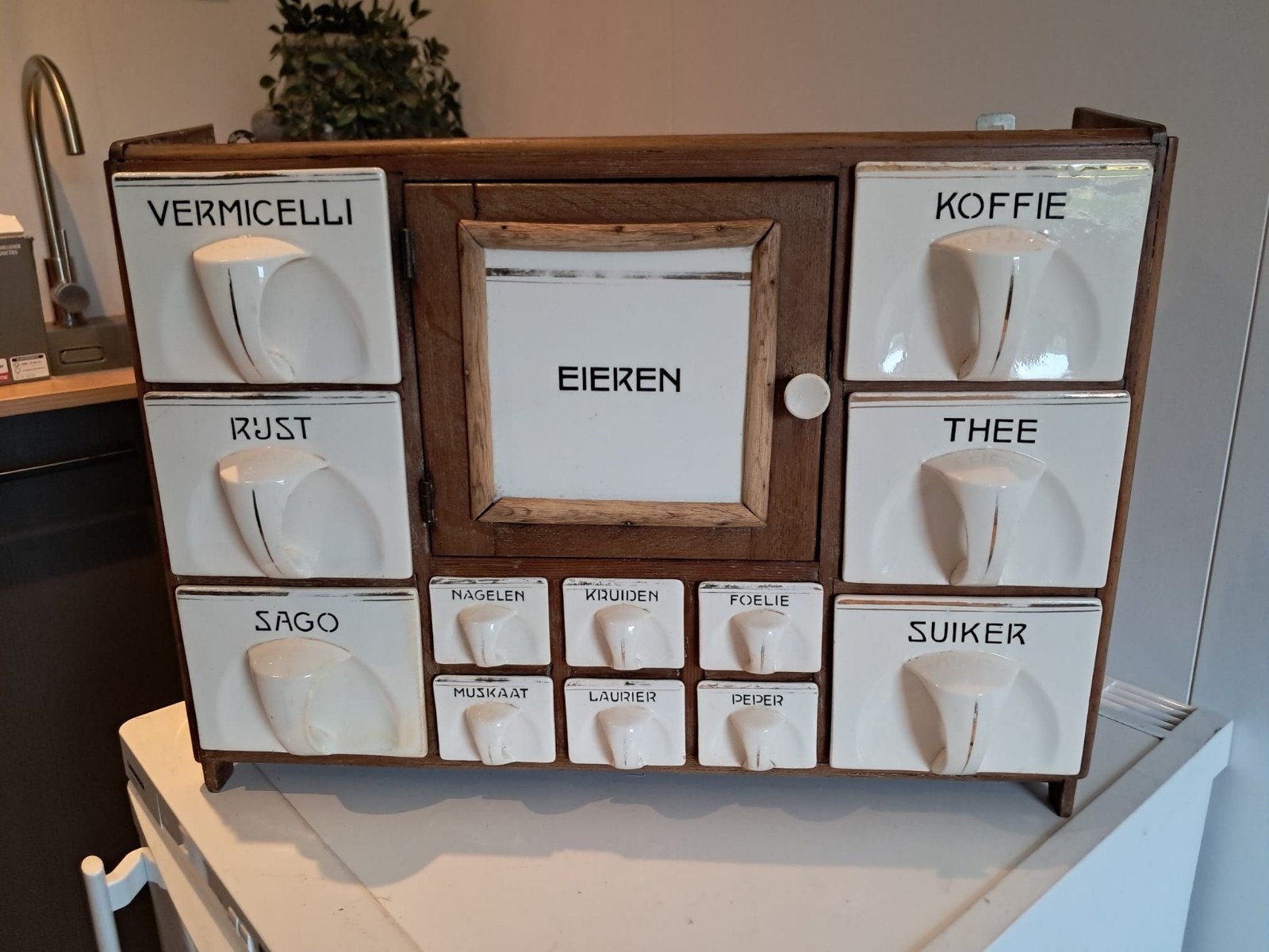 Vooraadkastje, Gebruikt, Minder dan 100 cm, 25 tot 50 cm, Teakhout