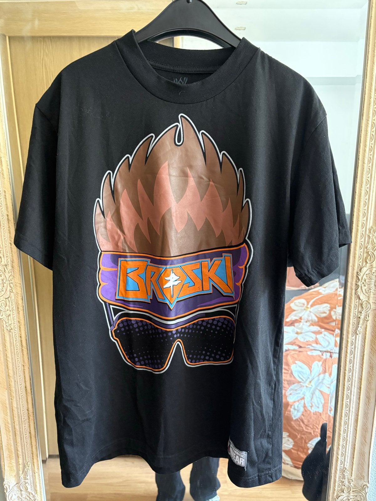 WWE Broski T-shirt - Are You Serious Bro? Maat L, Ophalen of Verzenden, Gedragen, Maat 52/54 (L), Zwart