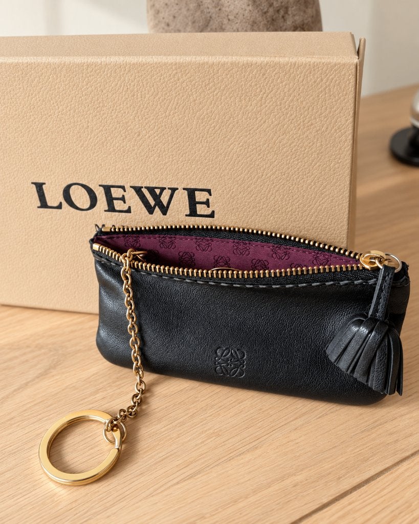 OPRUIMING! Originele LOEWE key pouch met doos, Ophalen of Verzenden, Gebruikt, Zwart, Overige merken
