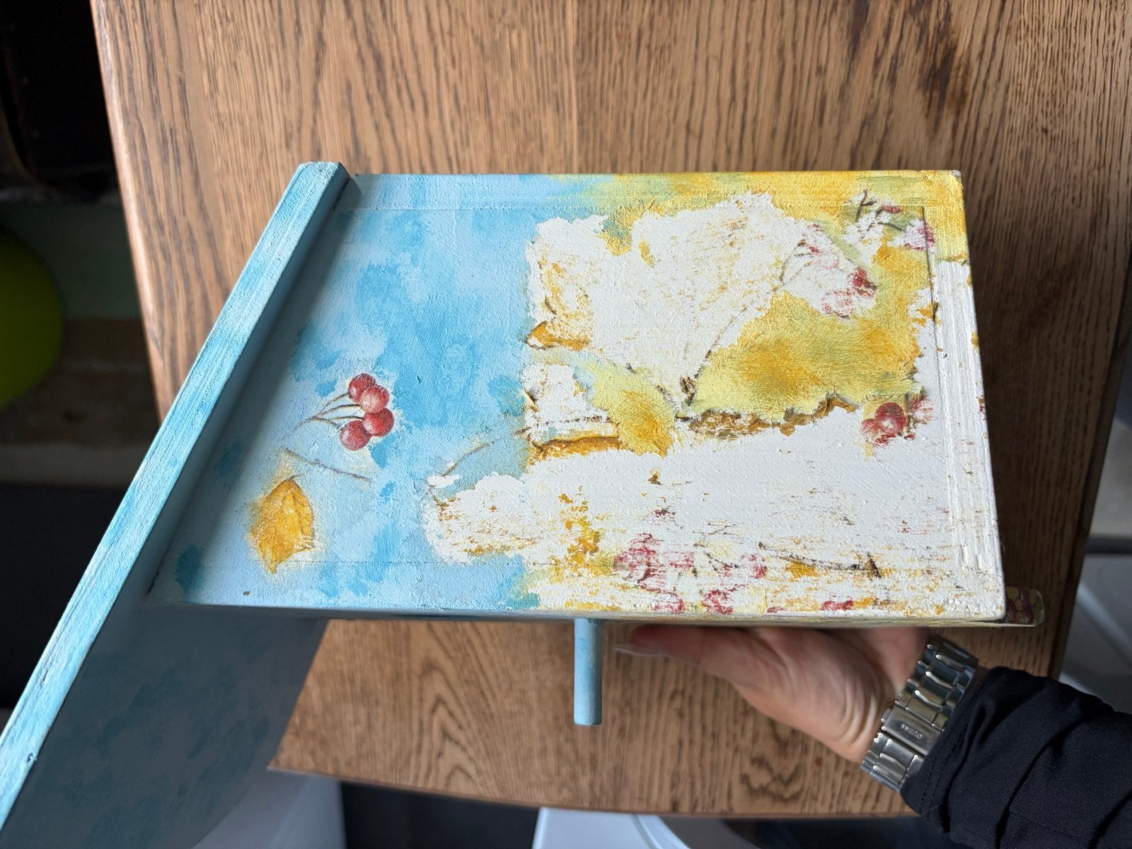 Decoratief vogelhuisje met vogelprint, Tuin en Terras, Ophalen, Gebruikt