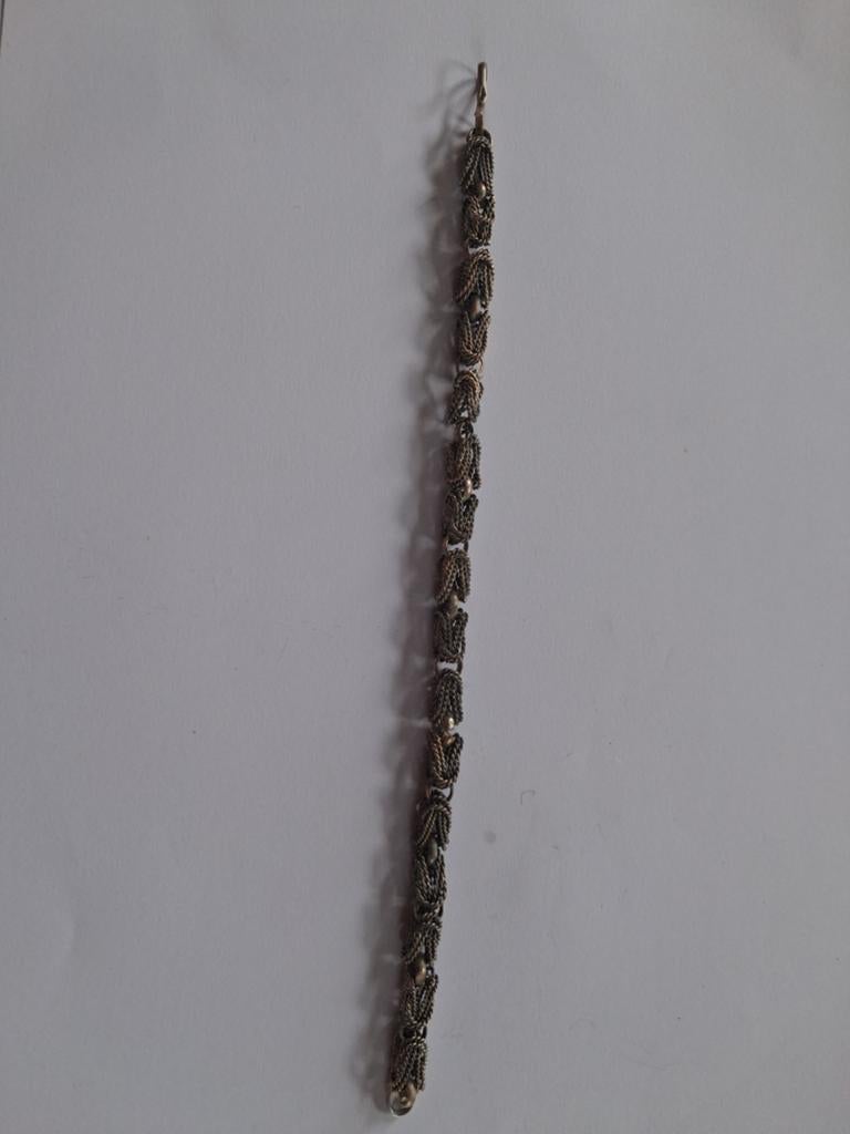 Vintage armband 20 cm, Ophalen of Verzenden, Gebruikt, Grijs, Overige materialen