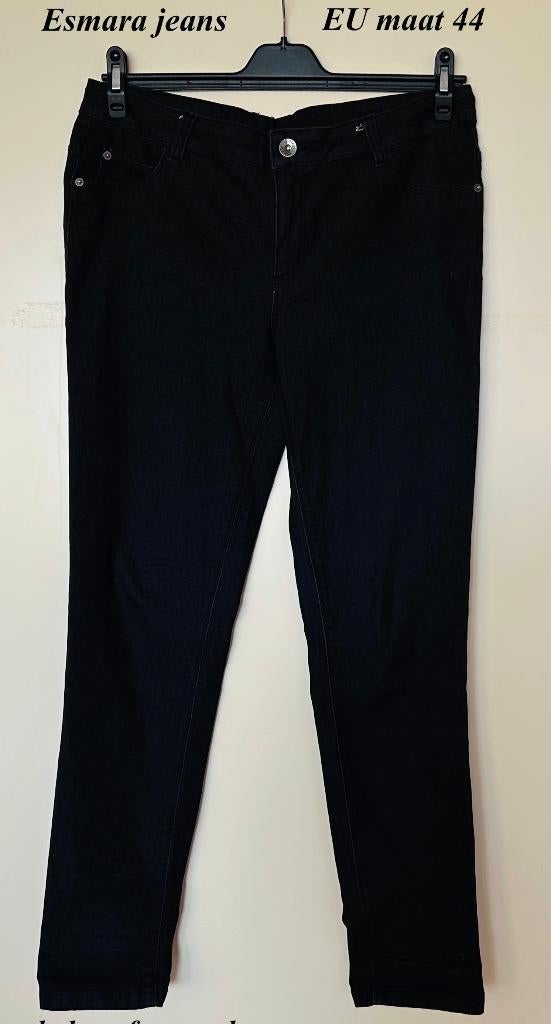 EU maat 44 Esmara zwarte spijkerbroek jeans - zgan, Ophalen, Zwart, Esmara, Zo goed als nieuw