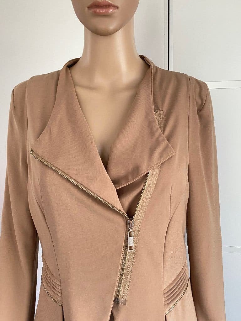 K237 jasje maat 38=M blazer colbert bruin/beige Drole de Cop, Maat 38/40 (M), Beige, Ophalen of Verzenden, Zo goed als nieuw