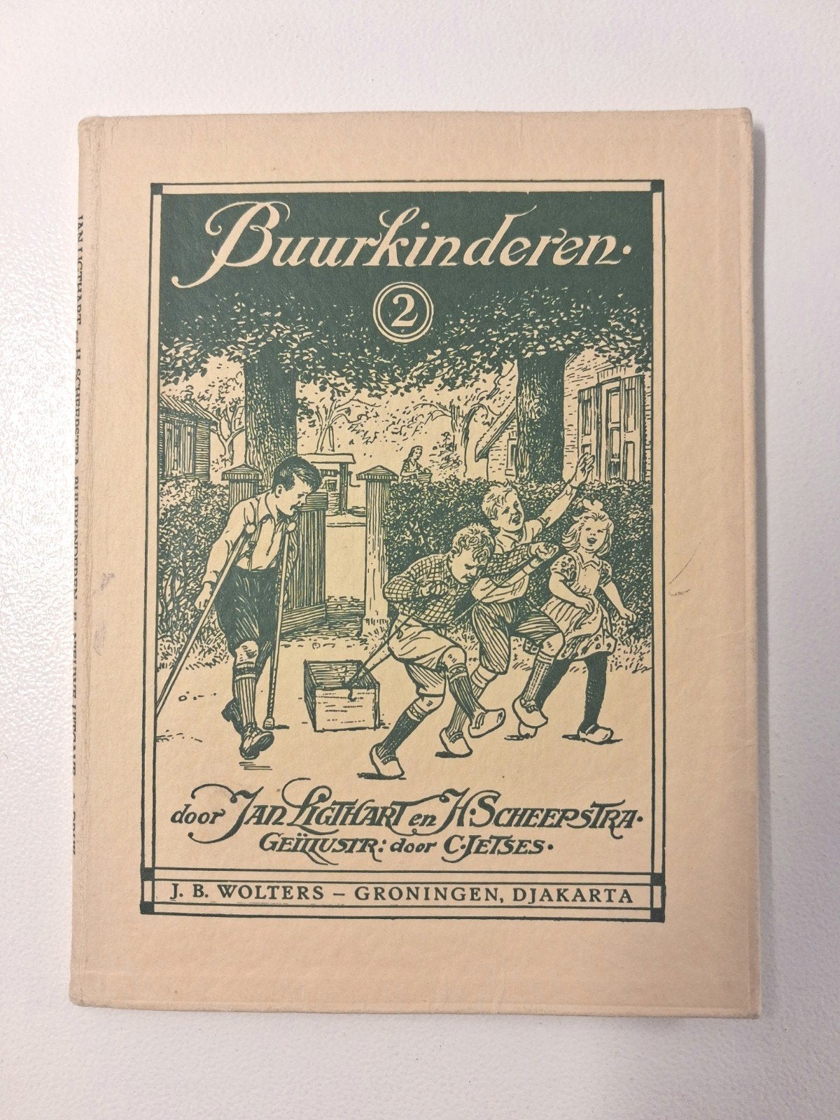 Antiek Jeugdboek: Buurkinderen (1953) – Ligthart, Ophalen of Verzenden, Jan Ligthart en H. Scheepstra - Geïllustreerd Cornelis Jetses