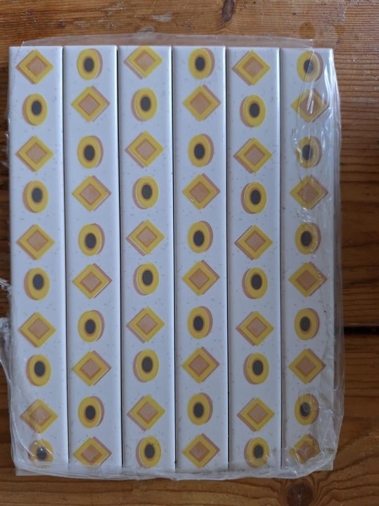 Retro tegel sierrand 20 cm x 2,7 cm., Doe-het-zelf en Verbouw, Tegels, 60 cm of meer, Nieuw, 10 m² of meer, Wandtegels