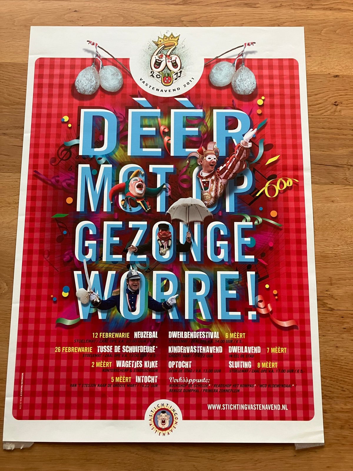 Poster 2011 vastenavend, Ophalen, A1 t/m A3, Muziek