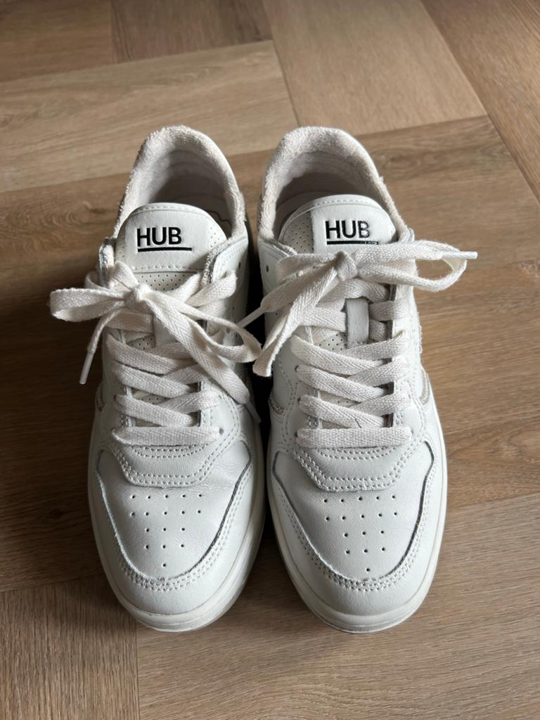 HUB Dames Sneakers Wit Maat 38, Wit, Ophalen of Verzenden, Sneakers of Gympen, Zo goed als nieuw
