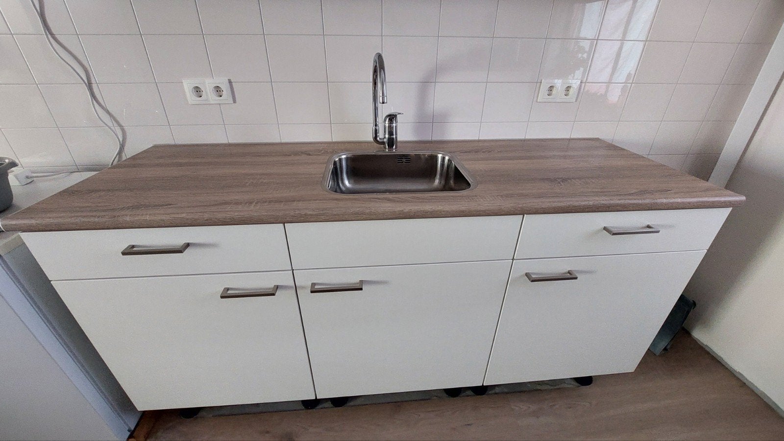 Nieuw aanrechtblad met geïntegreerde spoelbak., Ophalen, Gebruikt, Overige kleuren, Overige typen
