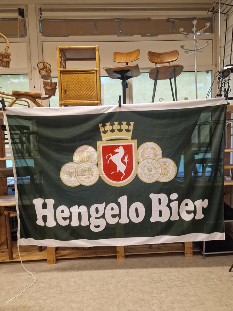 Vintage vlag - Hengelo Bier - XXL, Ophalen of Verzenden, Hengelo Bier, Onbekend, Onbekend